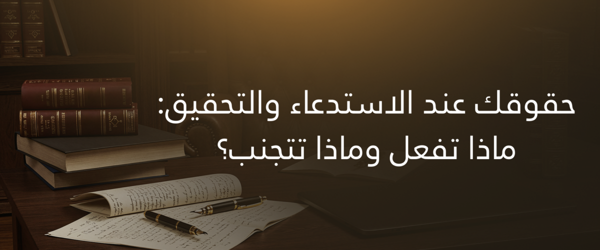 حقوقك عند الاستدعاء والتحقيق