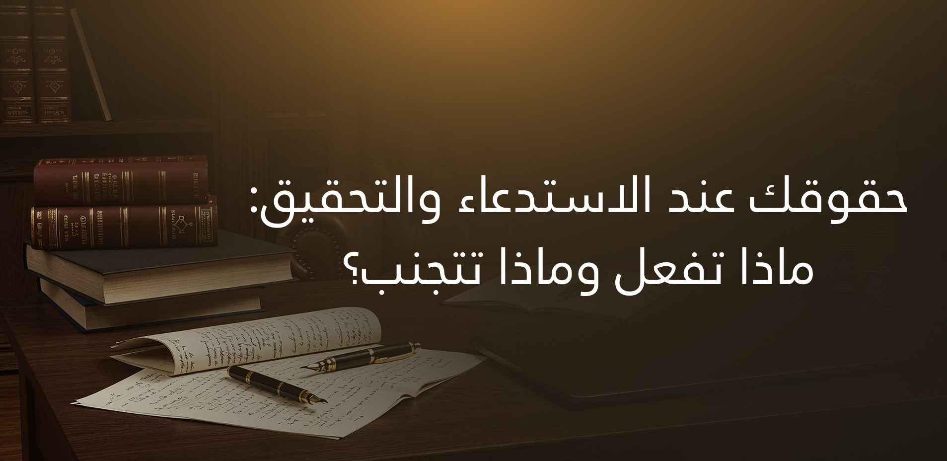 حقوقك عند الاستدعاء والتحقيق