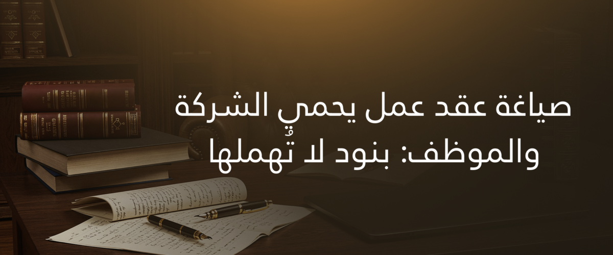 صياغة عقد عمل يحمي الشركة والموظف: بنود لا تُهملها