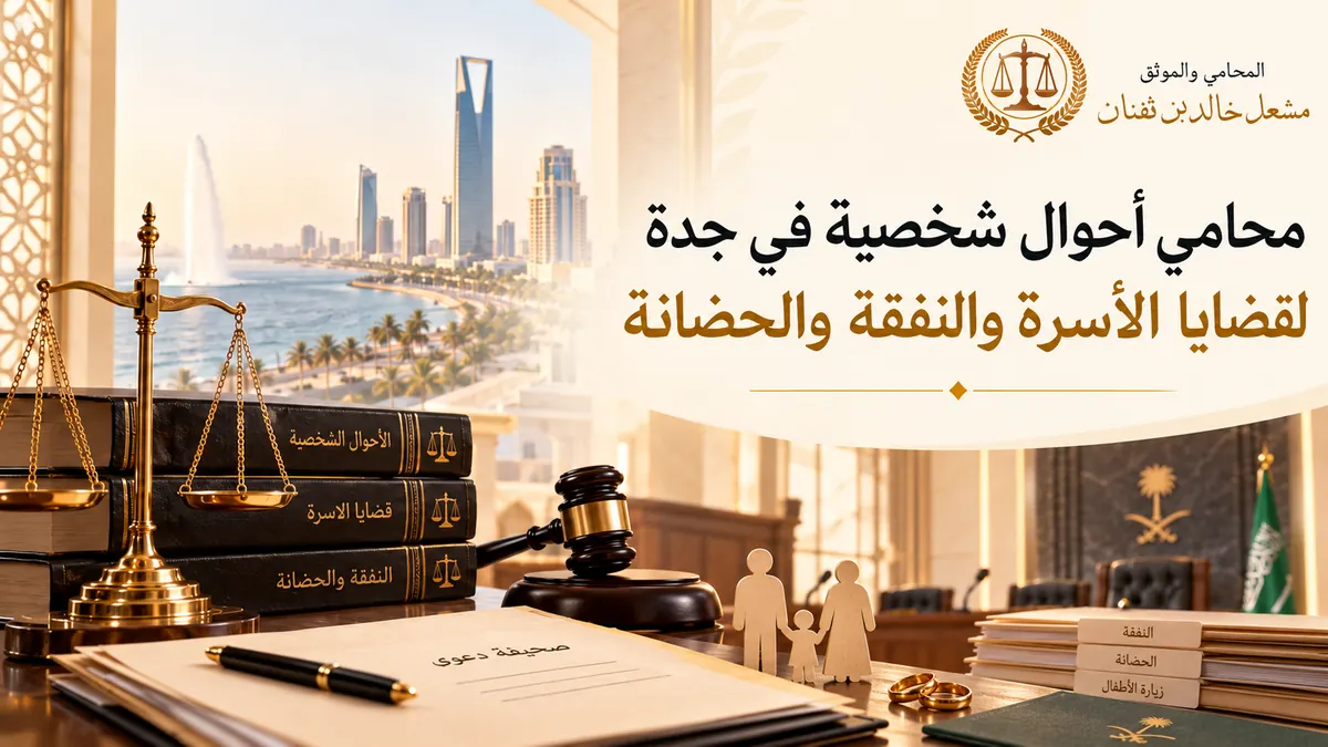 محامي أحوال شخصية في جدة لقضايا الأسرة والنفقة والحضانة