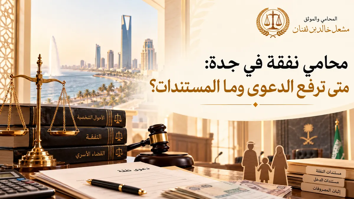 محامي نفقة في جدة: متى ترفع الدعوى وما المستندات؟