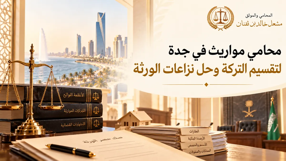 محامي مواريث في جدة لتقسيم التركة وحل نزاعات الورثة