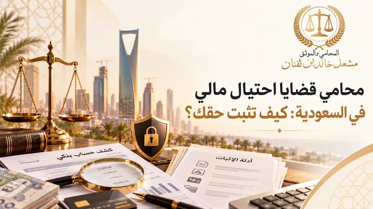 محامي قضايا احتيال مالي في السعودية: كيف تثبت حقك؟