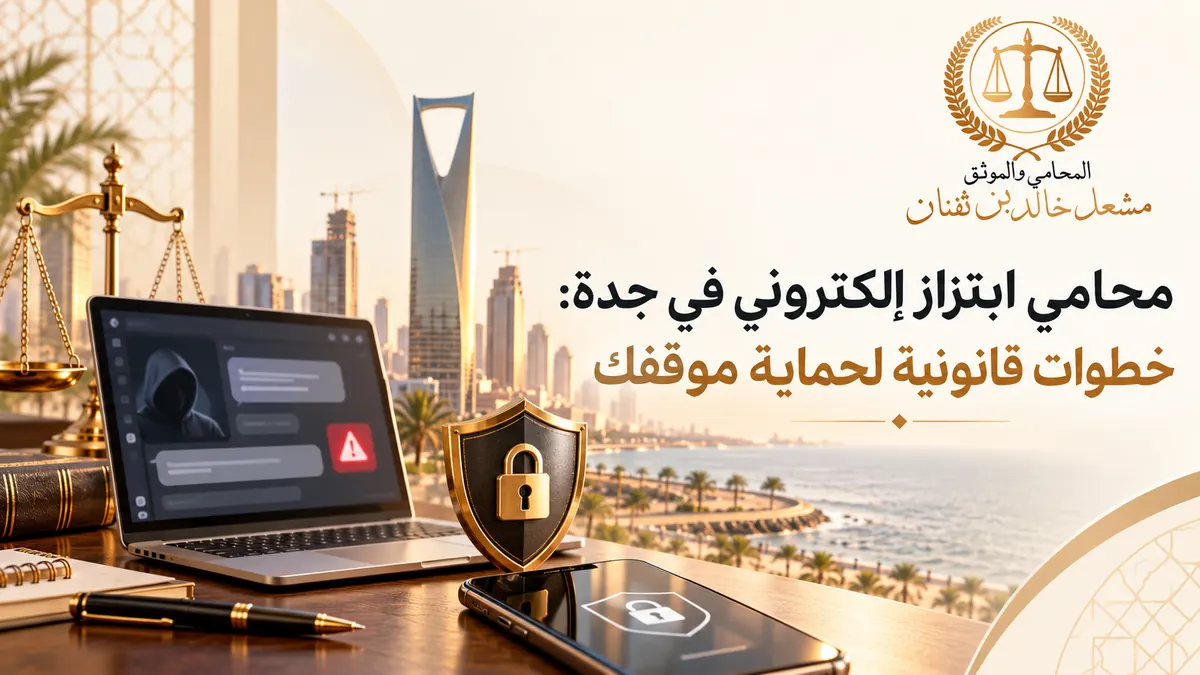 محامي ابتزاز إلكتروني في جدة: خطوات قانونية لحماية موقفك