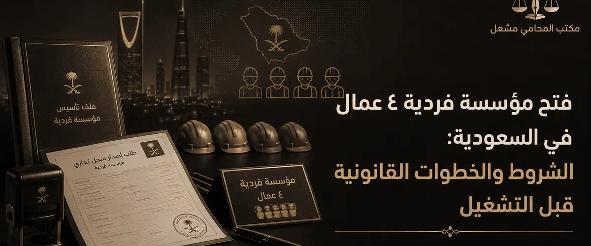 فتح مؤسسة فردية ٤ عمال في السعودية: الشروط والخطوات القانونية قبل التشغيل